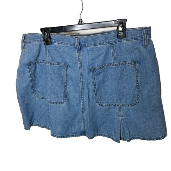 Madewell $88 Pleated Denim Mini Skirt Stilecrost Wash Size 33 NL337 - Picture 5 of 7